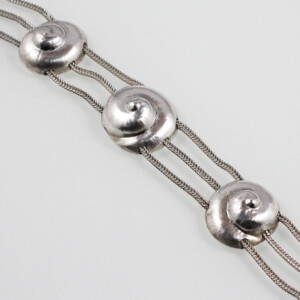"Schneckenhausarmband", 935 Silber ziseliert