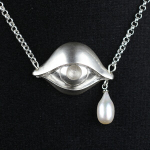 Kette "Auge", 935 Silber, Zuchtperle, 560 € Kette "Auge", 935 Silber, Zuchtperle