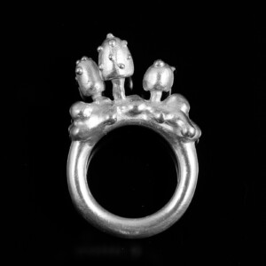 "Pilzring", 935 Silber