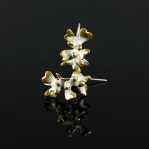 Blättchenohrringe, 935 Silber teilvergoldet, 320 € Blättchenohrringe, 935 Silber teilvergoldet